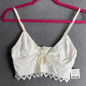 Intimately free people ivory eyelet bralette size S